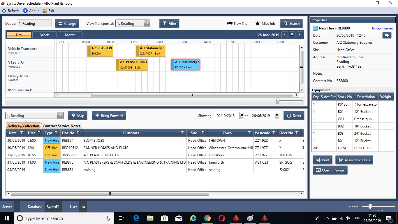 screenshot of Point of Rental Software